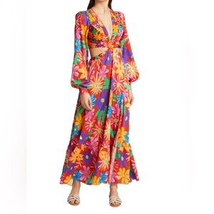 PATBO Aster Long-Sleeve Cutout Dress